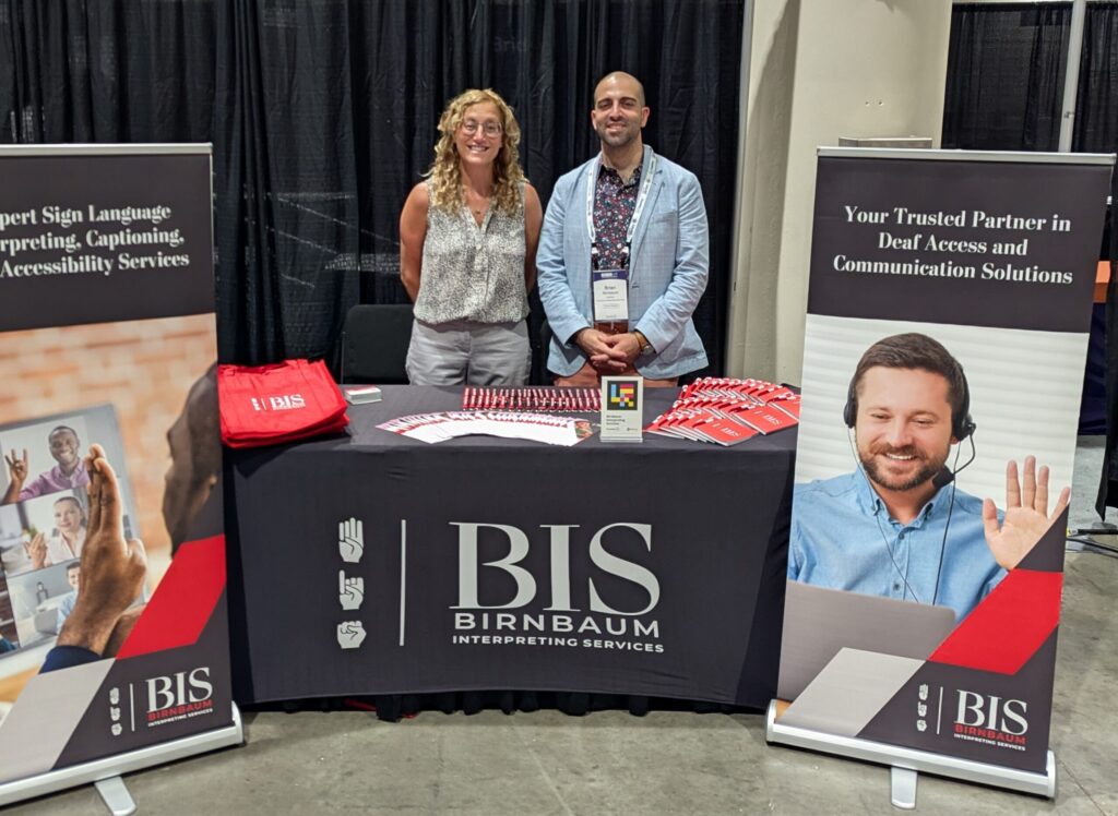 Brian Birnbaum, CEO, and Connie Anderson at the BIS Booth